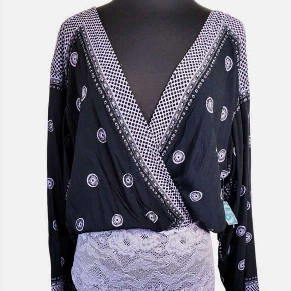 Intimately Free People On Board Boho Lace Bodysuit Large - Picture 7 of 12